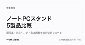 ノートPCスタンド5製品比較